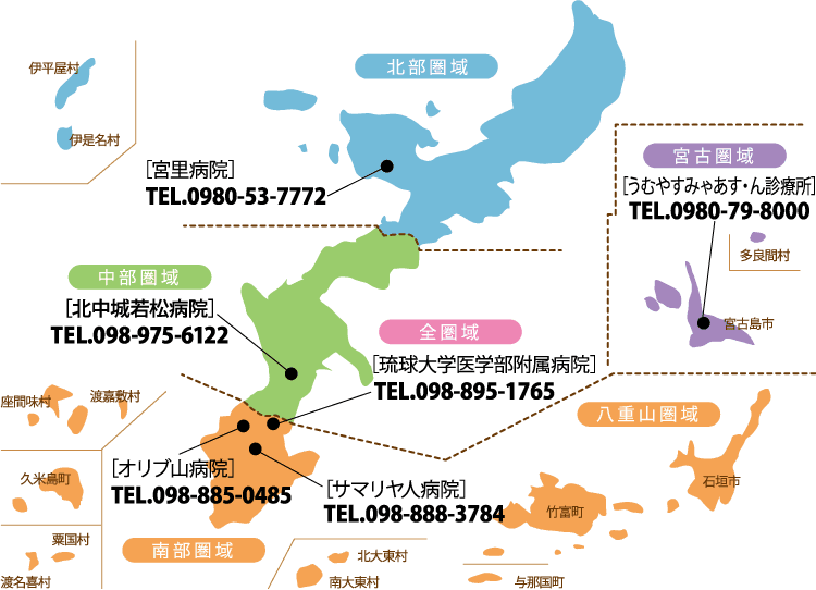 沖縄県の地図
